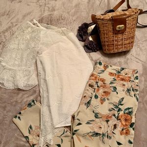 Logix Lace Bell Sleeve Blouse & Cami